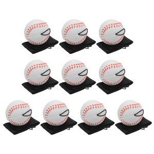 Unique Bargains Rubber Rebound Sports Wrist Ball with String for Exercise 10 Pcs White - 1 of 4