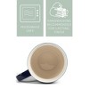 Elanze Designs Daffodil Flower Hello Spring 12 Ounce Ceramic Laser-Etched Engraved Drinkware Mug, Blue and White Ombre - 3 of 4
