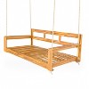 YOOCOZZ Wooden Patio Twin Size Porch Swing Bench Chair, Daybed Frame with 4 Hanging Ropes - 4 of 4