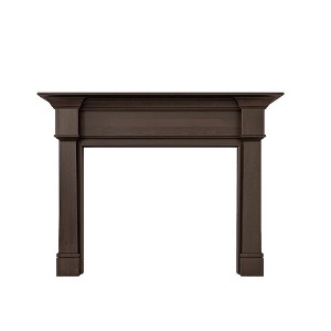 Modern Ember Grant Fireplace Surround with Tiered Top Shelf and Cascading Legs - 1 of 4