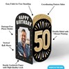 Big Dot of Happiness 50th Birthday Photo Holder Centerpieces, 4x6 Picture Display Box, Black & Gold Table Decoration for Adult Birthday Decor, 8 Count - 4 of 4