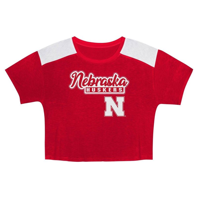 NCAA Nebraska Cornhuskers Girls&#39; Boxy T-Shirt, 2 of 4