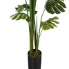 GlasFlength Artificial Plants Artificial Rubber Tree Artificial Monstera Tree Faux Plants for Indoor Home Decor, Green, 33.5"*29.5"*55" - 3 of 4