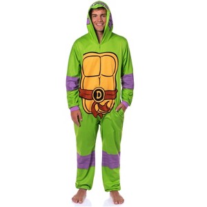 Teenage Mutant Ninja Turtles Mens' Union Suit Costume Sleep Pajama - 1 of 4