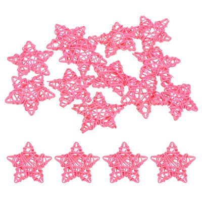 Unique Bargains Pentagram Wicker Rattan Balls Decorative Bowl Fillers 2.36 Inch 12 Pcs