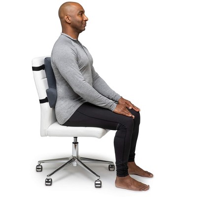 Adjustable Gray Foam Full Back Support Cushion