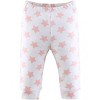 The Peanutshell Flowers & Stars 5-Pack Cuffed Baby Pants in Pink/Light Coral/White, 9-12 Months - 3 of 4