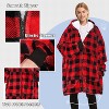 Womens' Hoodie Zip Up Sweatshirt with Full Fleece Lined, Oversized Zip-Up Adult Blanket Hoodie Wearable for Womens Men - Catalonia - 3 of 4