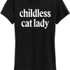Women's - Instant Message - Childless Cat Lady White Short Sleeve Graphic T-Shirt - 2 of 4