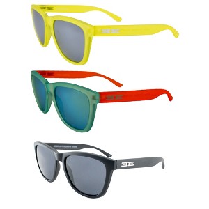 3 Pairs of Epoch Eyewear Vibe Sunglasses with Flash Mirror, Teal Mirror, Smoke Lenses - 1 of 4