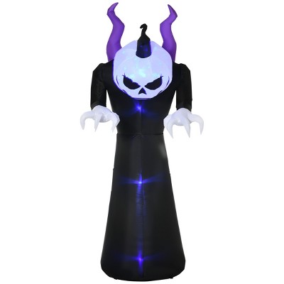 Syemin Inflatable Holiday Decorations Halloween Inflatables Outdoor Decorations Pumpkin Reaper Decoration, Ghost Yard Decor, Black, 34.8"*31"*82.8"