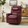 Hilario Fall 30.31''Wide Genuine Leather Swivel Rocker Recliner  Deal of the day | ARTFUL LIVING DESIGN - 2 of 4