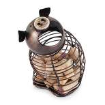 True Oink Pig Cork Holder, Stainless Steel with Rustic Finish, Set of 1