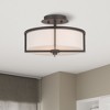 Livex Lighting Wesley 2 - Light Semi-Flush Mount in  Bronze - 2 of 4