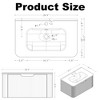 Lyngins Wall-Mounted Floating Bathroom Vanity with Sink & Soft-Close Drawer, Pre-Assembled Curved Edge Storage Bathroom Cabinet in Natural Walnut - 4 of 4
