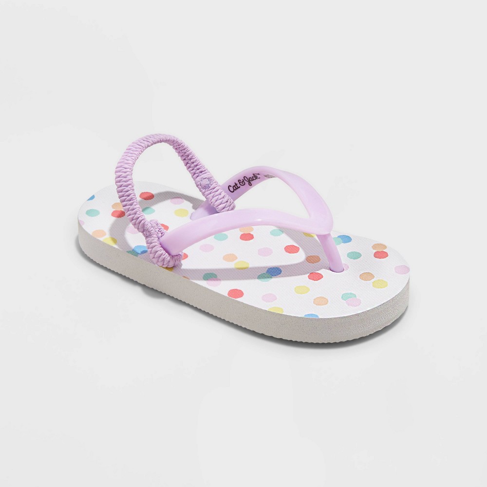 Toddler Adrian Slip-On Flip Flop Sandals - Cat & Jack™ White XL
