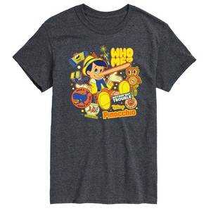 Men's - Disney - Pinocchio Stickers Short Sleeve Graphic T-Shirt - 1 of 4