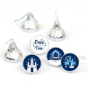 Big Dot of Happiness Fairy Tale Fantasy - Royal Prince and Princess Party Round Candy Sticker Favors - Labels Fits Chocolate Candy (1 sheet of 108) - 1 of 4