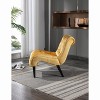 Vynxaria Velvet Upholstered Barrel Accent Chair Button Tufted, Solid Wood Frame, Black Rubber Wood Legs, Easy 15-Min Assembly - 4 of 4