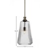 Toltec Lighting Carina 1 - Light Pendant in  New Aged Brass with 11" Clear Ribbed Shade - 2 of 2