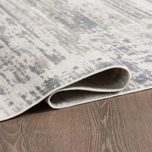 Maxax Boho Area Rug, Stripe Farmhouse Small Rugs with Fringe Tassels for Kitchen, Bedroom, Laundry, Doorway, Vintage Blue - 1 of 4