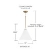 Capital Lighting Bradley 1 - Light Pendant in  Aged Brass/White - 2 of 3