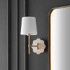 Lyssine 11.5" Wall Sconce (Set of 2) - SCN4116 - Brass/White - Safavieh - 2 of 4