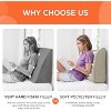 Hachikiko Velvet Back Support Pillow - Removable Cover, Curved Reading Pillow for Bed & Couch - 4 of 4