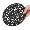 Itopfox 2 Pack Cast Iron Trivet, Round Metal Trivets with Rubber Feet, Rustproof Heat Resistant Hot Pot Plate Stand Mat for Kitchen, Dining Table - 4 of 4