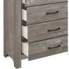 PAGED Contemporary Dresser for Bedroom Black Finish Storage Cabinet with Drawers for Living Room, Hallway, Office - 4 of 4