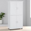 Tall Bathroom Storage Cabinet with 4 Doors, Adjustable Shelves, Freestanding Floor Cabinet Organizer, MDF Cabinet for Bathroom - 3 of 4