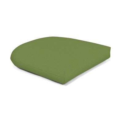 Casual Cushion Solid Sunbrella Fabric 1-Piece Indoor/Outdoor Wicker Seat Pad Cushion, 19.5"W x 19.5"L