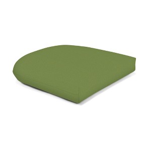 Casual Cushion Solid Sunbrella Fabric 1-Piece Indoor/Outdoor Wicker Seat Pad Cushion, 19.5"W x 19.5"L - 1 of 4