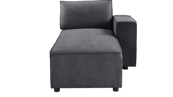 68&#34; Silvester Chaise Lounge Gray Fabric - Acme Furniture, 2 of 6, play video