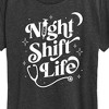 Women's - Instant Message - Night Shift Life Short Sleeve Graphic T-Shirt - 2 of 4