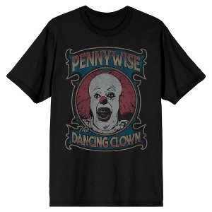 IT (1990) Pennywise The Dancing Clown Men's Black Short Sleeve T-shirt - 1 of 1