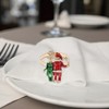 Unique Bargains Napkin Rings Stainless Steel Red Green Gold Tone 1 Pc - 3 of 3