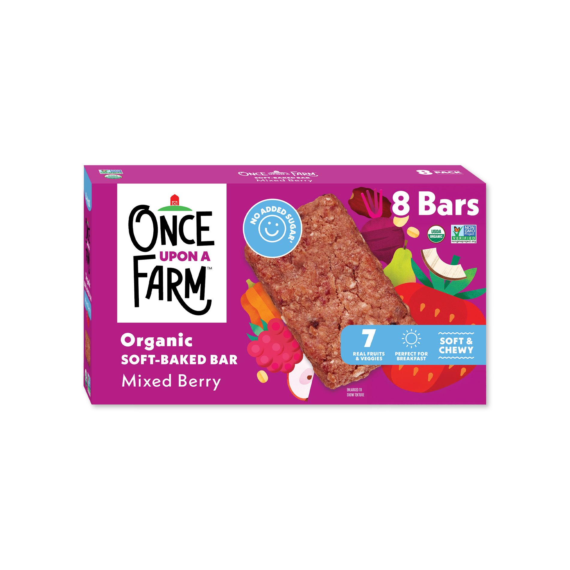 Once Upon a Farm Snack Bars Mixed Berry - 9.6oz/8ct