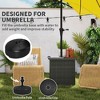Aghana Digitals Outdoor Square Side Table with 1.5" Umbrella Hole, PE Rattan Frame, UV-Resistant, - 3 of 4