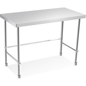 Stainless Steel Work Table with 2-Tier Storage, Adjustable Undershelf, 660LBS NSF Commercial Table for Food Prep, Kitchen, Restaurants, and Home - 1 of 4