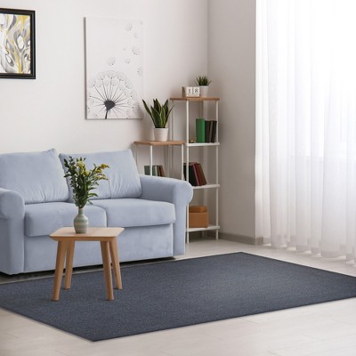 Navy Braided 5' x 7' Reversible Synthetic Rectangular Rug