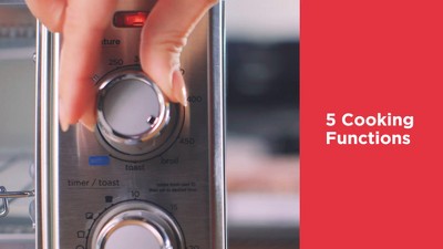 Black Stainless Steel 4-Slice Air Fry Toaster Oven