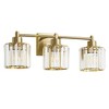 POWLIG 22-in 3-Light Gold Dimmable Transitional Vanity Light with Round Crystal Shade - 2 of 4