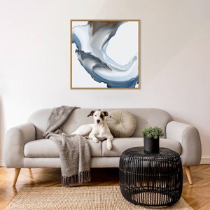 Amanti Art Liquid Blue Motion II by Alex Black Framed Wall Art Print - 1 of 4