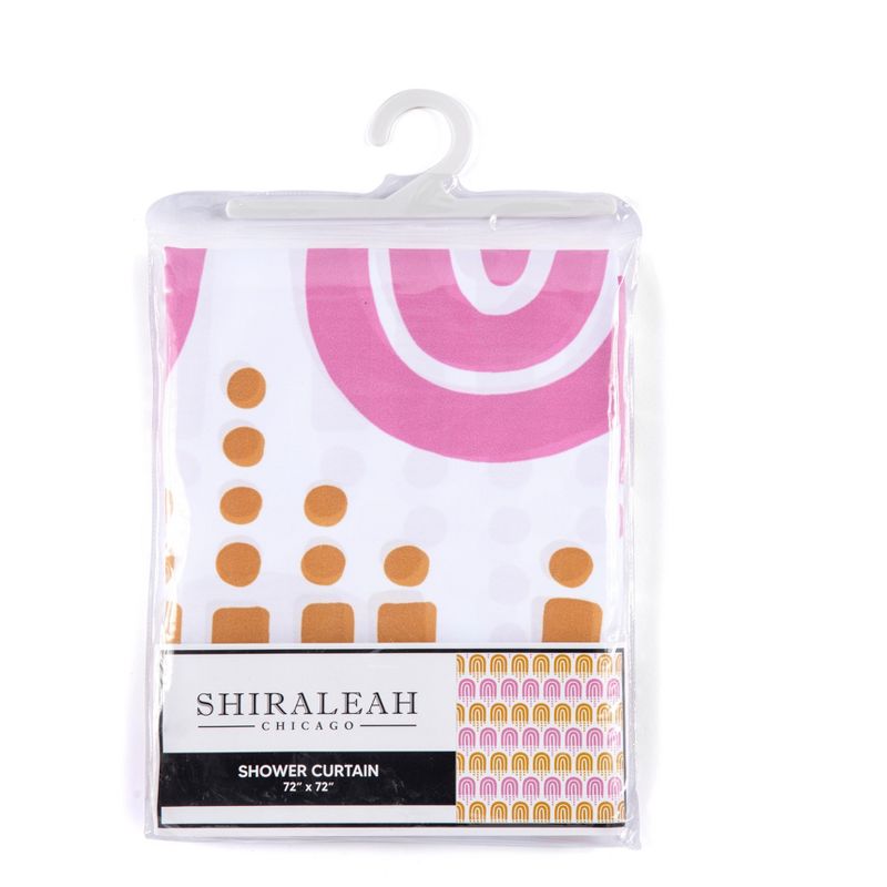 Shiraleah Pink and Orange Rainbow Print Shower Curtain, 3 of 6
