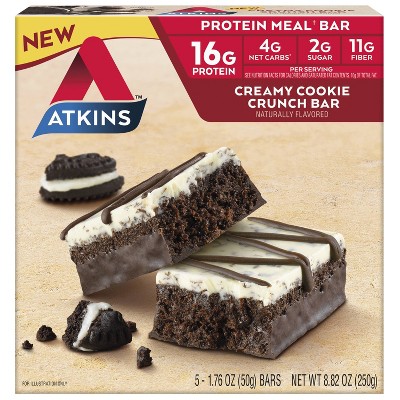 Atkins Creamy Cookie Crunch Meal Bar - 5pk