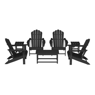 WestinTrends Highland 7-Piece HDPE Outdoor Patio Furniture Adirondack Conversation Set