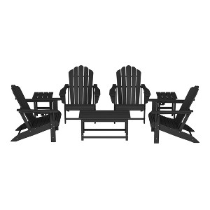 WestinTrends Highland 7-Piece HDPE Outdoor Patio Furniture Adirondack Conversation Set - 1 of 4