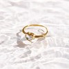 EVRY JEWELS WATERPROOF Gold or Silver Plated Stainless Steel Sweetheart Sparkle Ring - 3 of 3