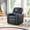 KTMBDW Kids Recliner with Cup Holder, Headrest, and Safety Recline, Contemporary Reclining Chair for Kids, Supports up to 90 lbs., Black - 3 of 4